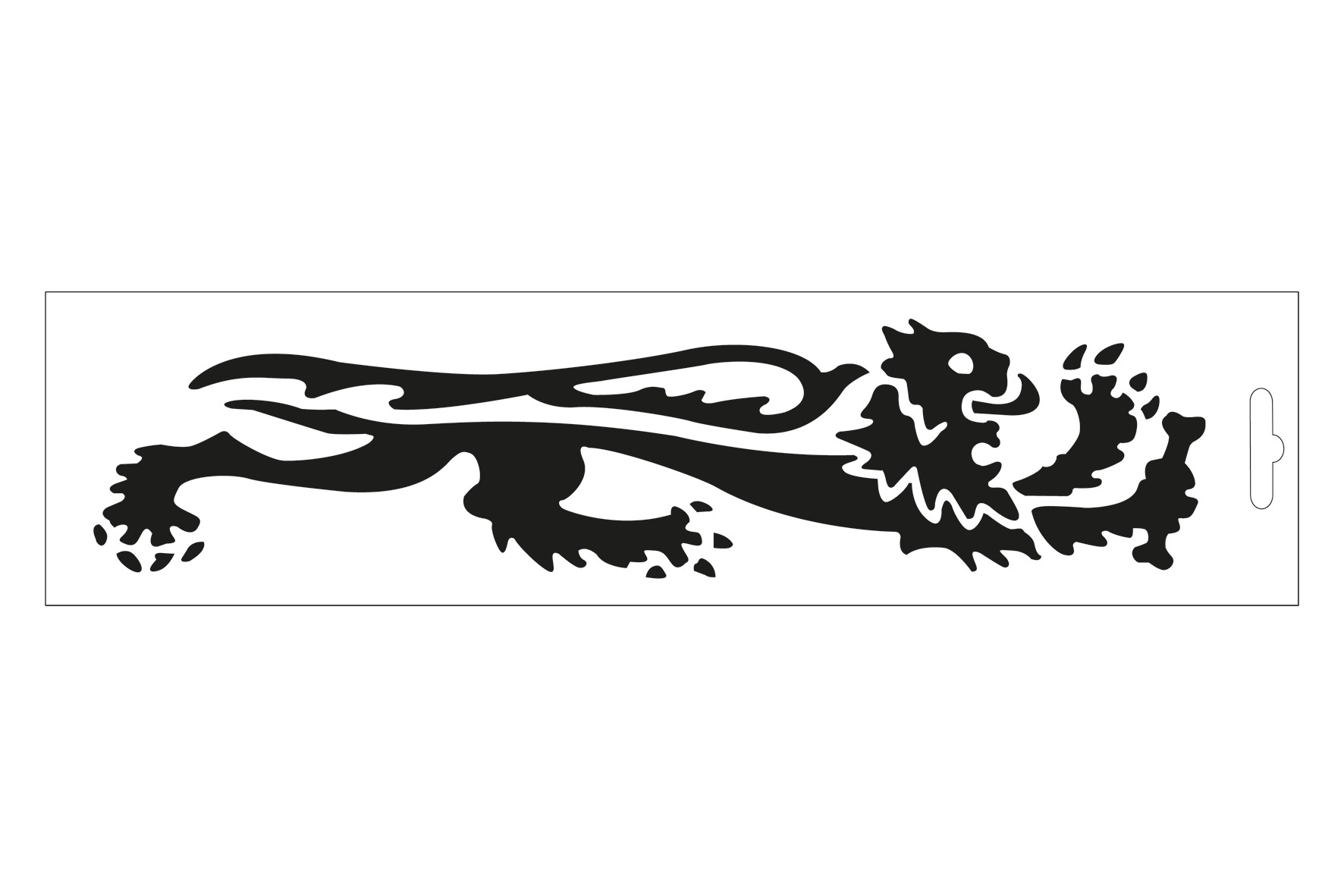 Adesivo prespaziato leone malossi nero per lato destro - lunghezza 23 cm -  MalossiStore