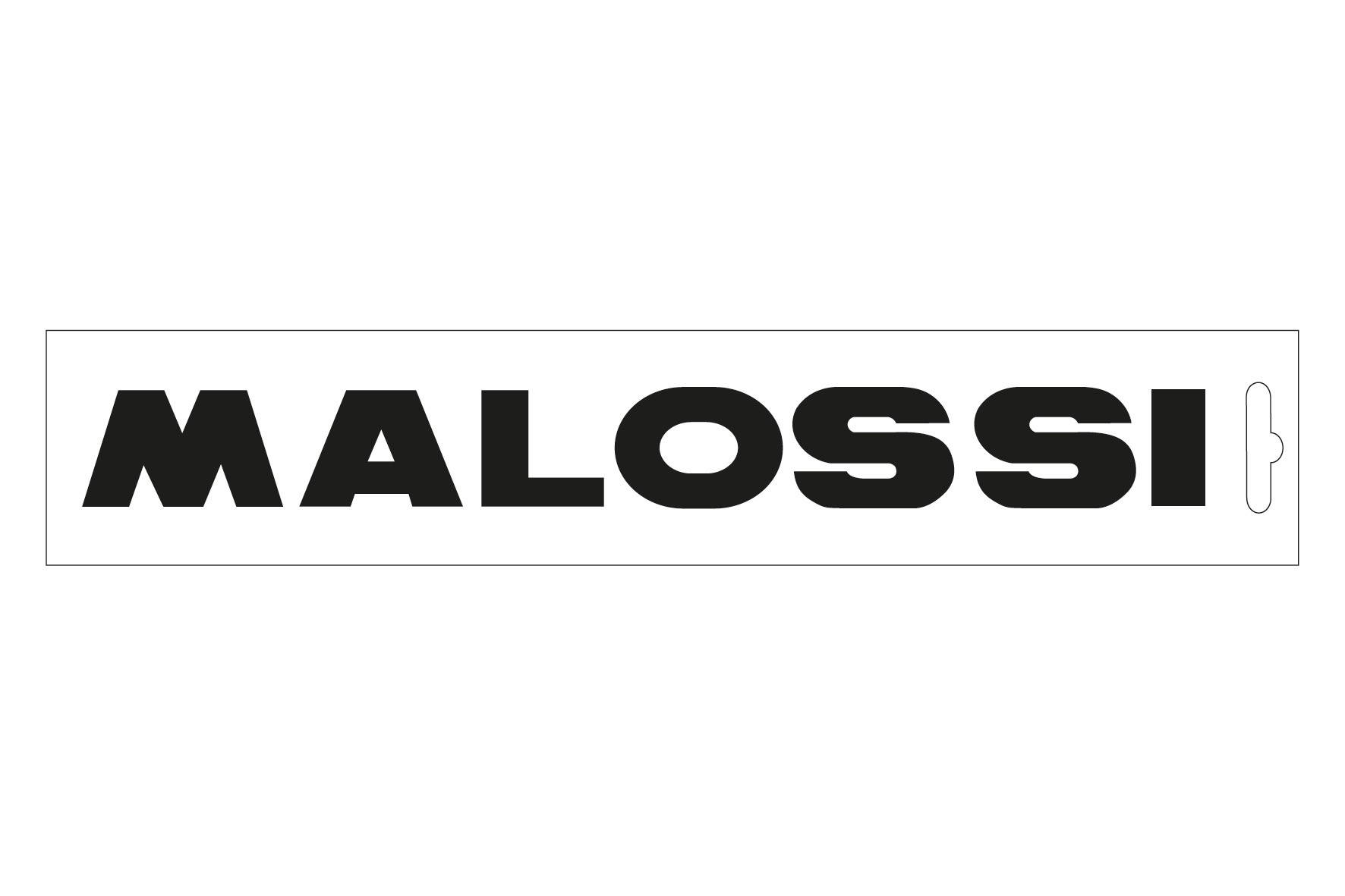 Black malossi sticker - length 14 cm - MalossiStore