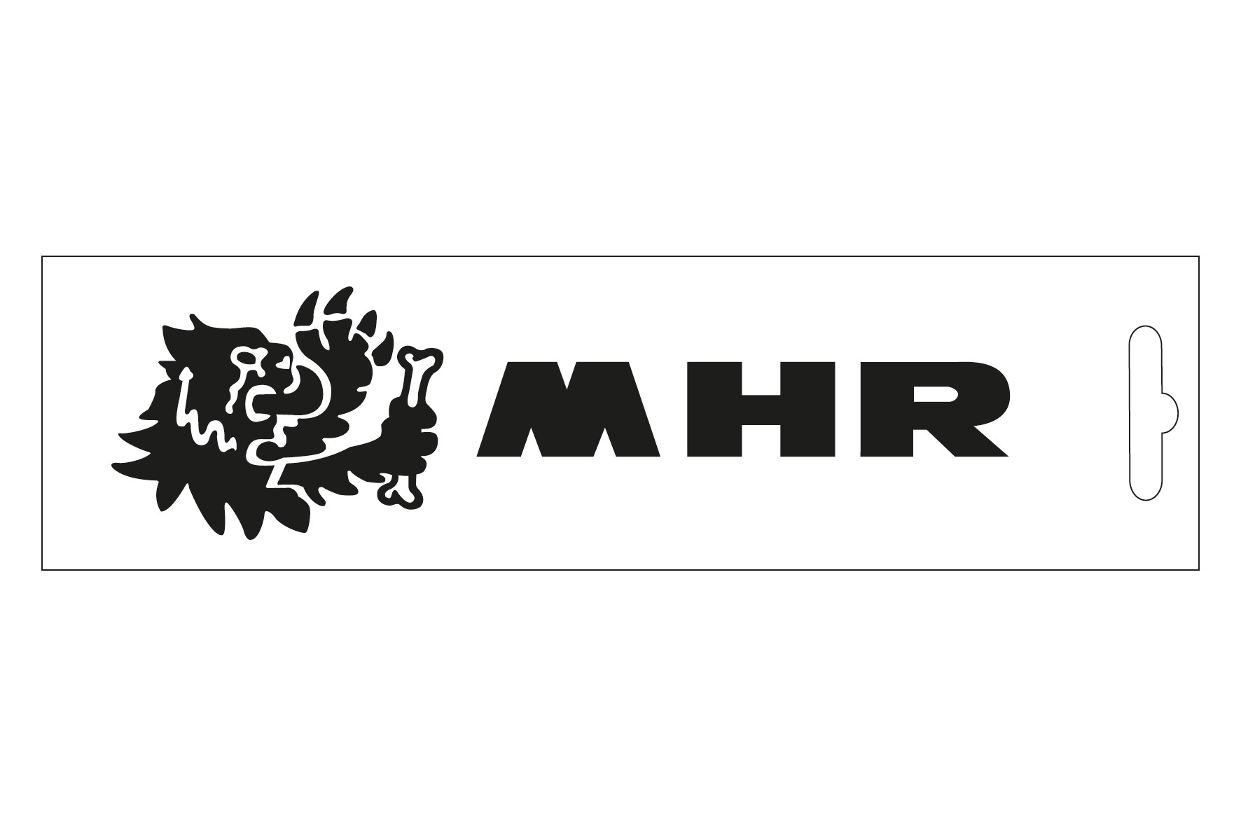 adesivi Malossi MHR 150x30mm bianco e nero - Parte, decorazione moto