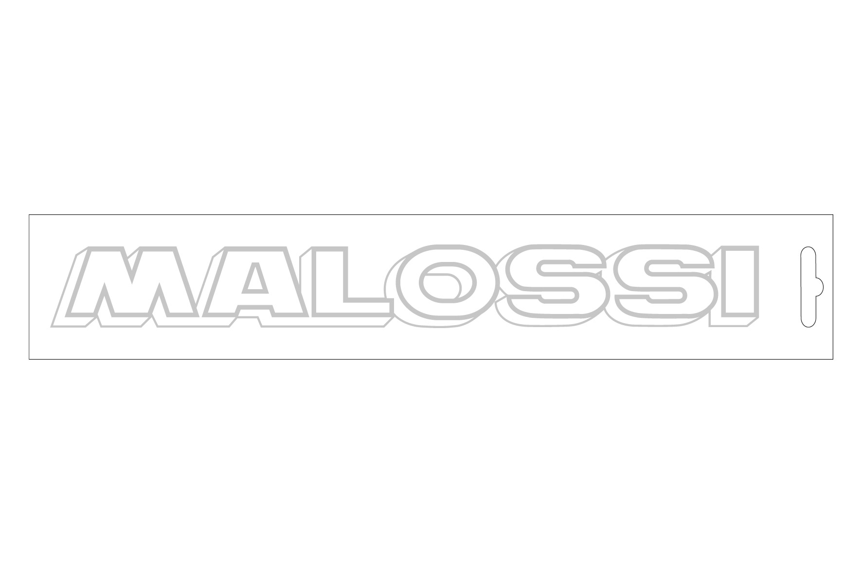 Adesivo malossi cromato - lunghezza 22 cm - MalossiStore