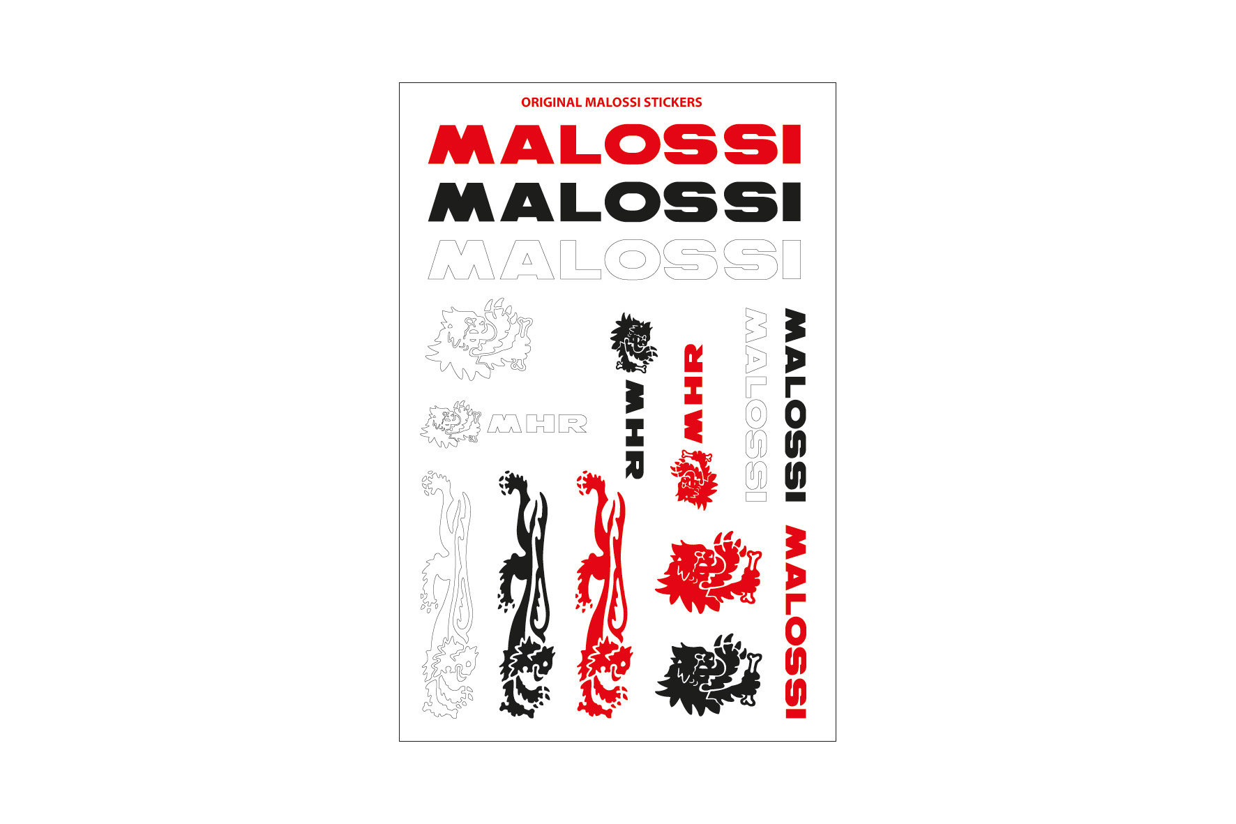 FOLDER of MALOSSI COLOURED MINI STICKERS 11,5x16,8 cm