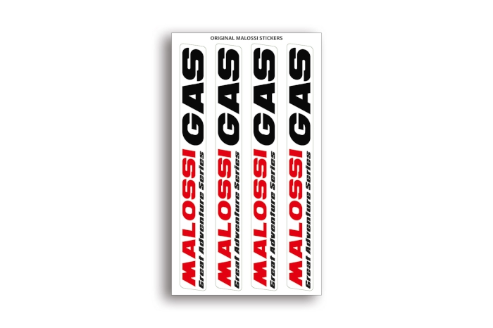 cartella di mini adesivi malossi gas - dimensioni 8x14 cm